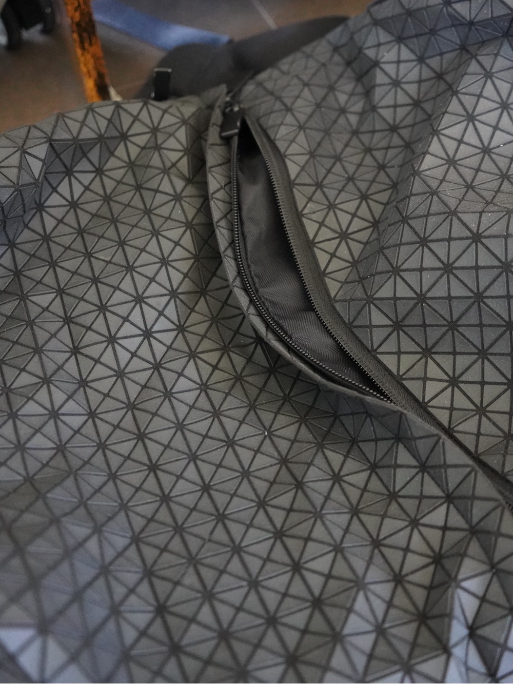 BAO BAO ISSEY MIYAKE Black Matte Liner Backpack Rare - Picture 3 of 8